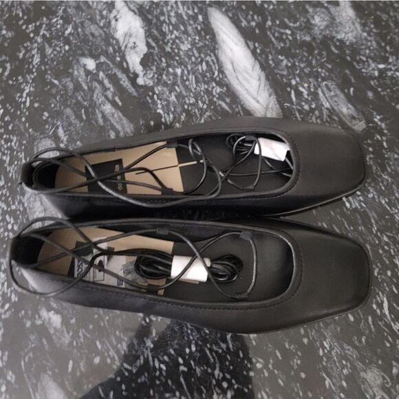 BRAND NEW DOLCE VITA RYDER  LEATHERC LACE UP BALLET FLATS - Picture 6 of 16